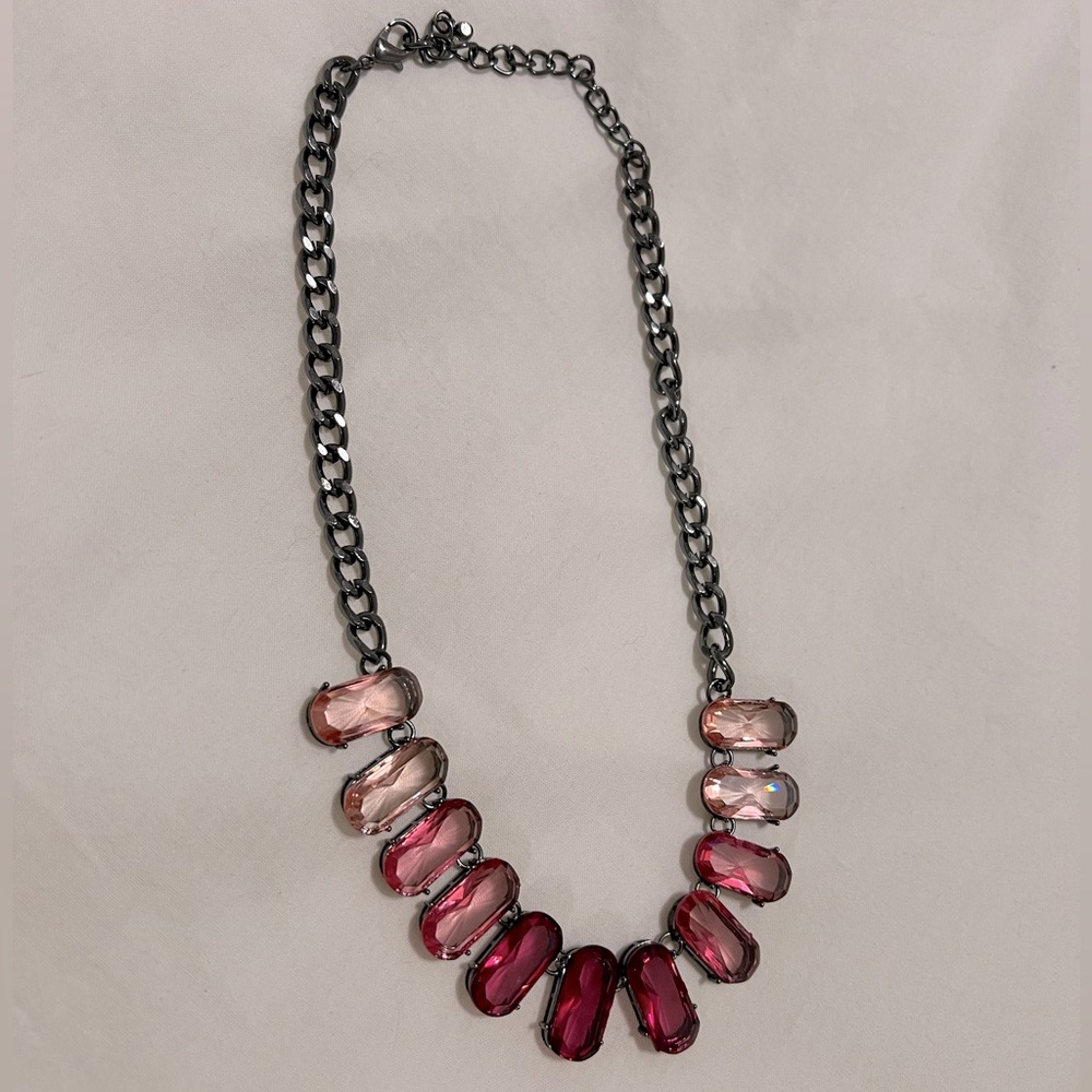Pink jewel necklace